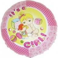 It's A Girl folie ballon 18" (u/helium)