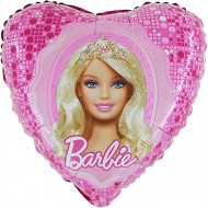 Barbie Prinsesse licens hjerte folie ballon 18" (u/helium)