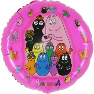 Barbapapa Familie pink licens rund folie ballon 21" (u/helium)